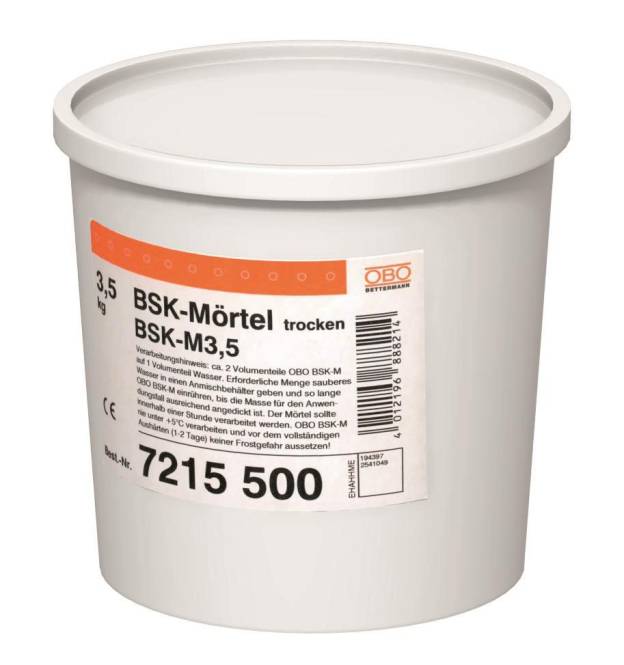 OBO BSK-M Brandschutzkanal-Mörtel im Eimer 3,5kg Trockenfertigmörtel 7215500 Install.Baumaterial