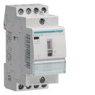 Hager Installationsrelais 16A ERC418 2SchlieÃŸer u.2Ã–ffner 230V Install.Baumaterial