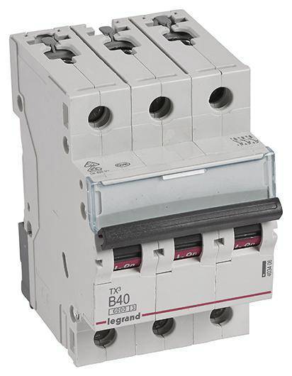 Legrand 403406 TX3 LS-Schalter B 40A 3-polig 6kA 400VAC 3TE Install.Baumaterial Reiheneinb.Inst.-Ger