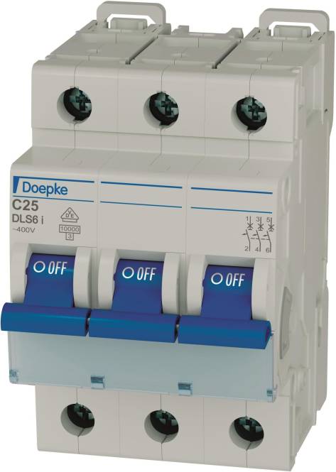 DOEP Automat C 25A DLS 6I C25-3 ** 10kA 3-polig Install.Baumaterial Zählerschr./Verteilg