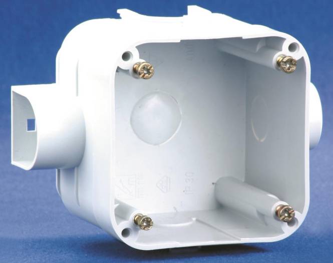 Metz E-DAT Modul IP44S 1309441003-I UP-Gehäuse grau,ohne Module, Schloss Install.Baumaterial