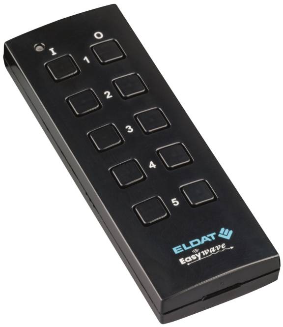 ELDAT Handsender RT34E5005-01-22K 5-Kanal, tiefschwarz RAL9005 Install.Baumaterial KNX