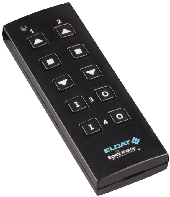 ELDAT Handsender RT34E5004-01-22 4-Kanal, tiefschwarz RAL9005 Install.Baumaterial KNX