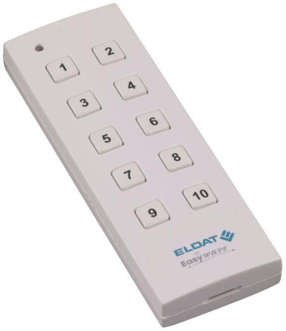 ELDAT Handsender RT34-5010E-01-0 10 - Kanal, signalweiß RAL9003 Install.Baumaterial KNX
