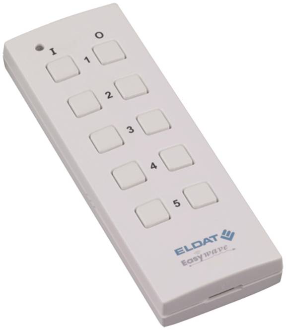 ELDAT Handsender RT34-5005-01-02K 5-Kanal, signalweiss RAL9003 Install.Baumaterial KNX