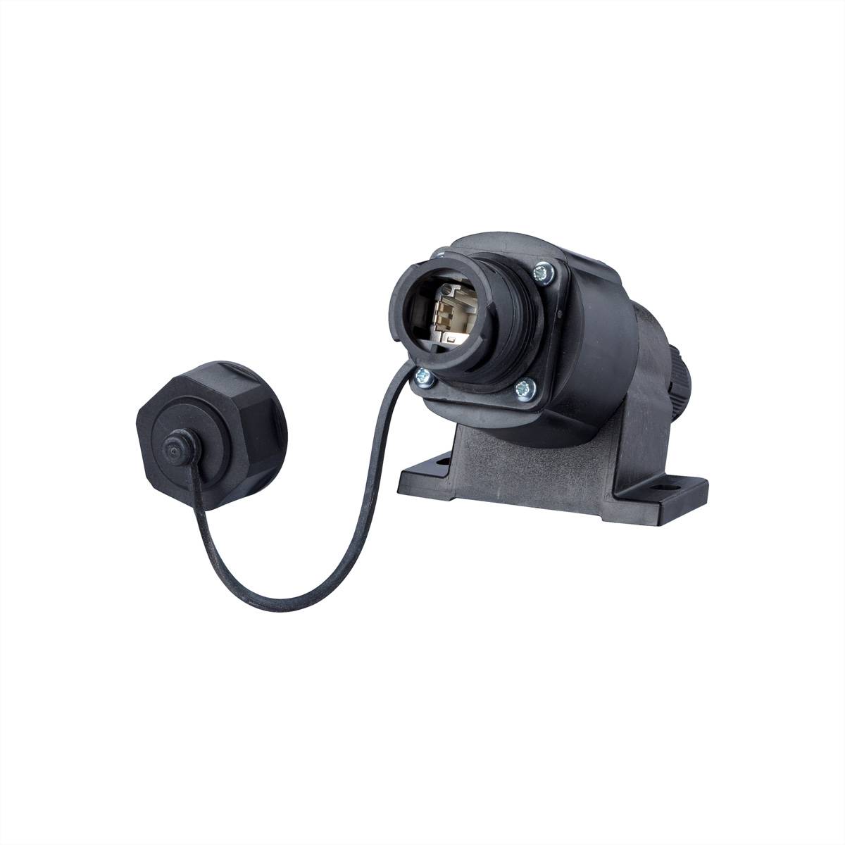 METZ CONNECT E-DAT Industry IP67 V1 AP + RJ45 field jack insert Cat.6 Class EA, T568A Industrial