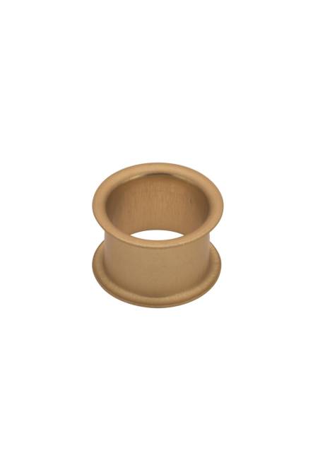 Eine einzelne Metallöse mit breitem Flansch, oft verwendet, um Löcher in Stoff oder Leder zu verstärken.