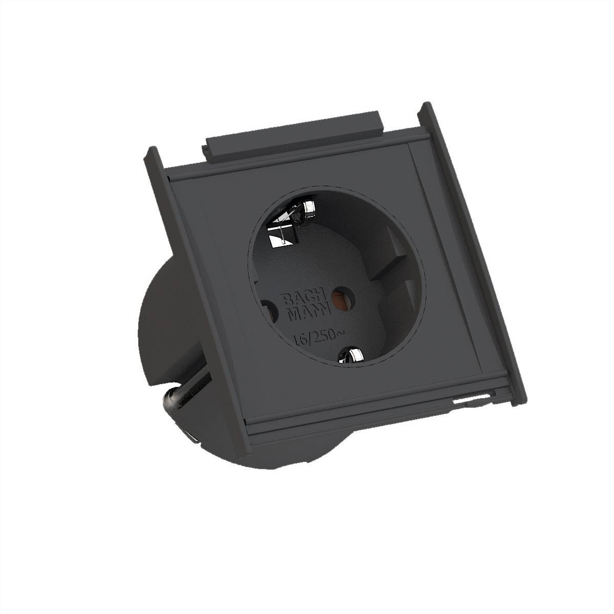 BACHMANN KAPSA XX-Small 1x Schutzkontakt , Montagestecker Steckdosenleisten Einbau-Anschlussfelder