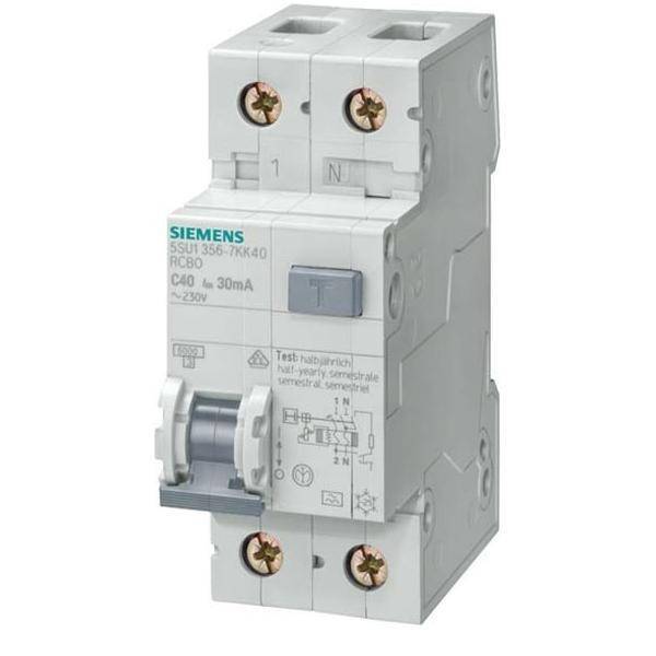 Siemens 5SU13566KK13 FI-/Leitungsschutz- einrichtung TypA T=70mm 30mA 6kA B 13A Install.Baumaterial
