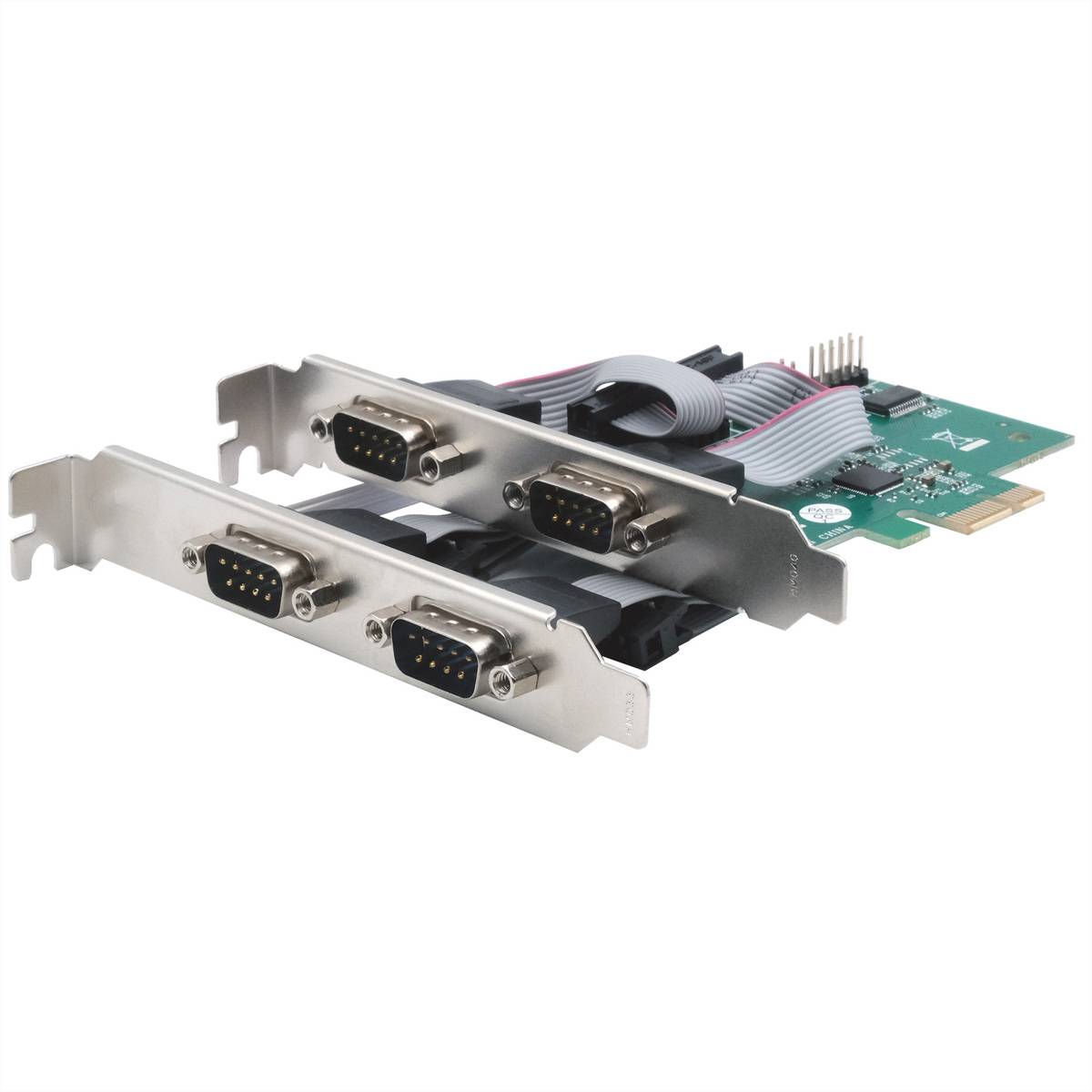 EXSYS EX-46014 4S Seriell RS-232 PCIe Karte Schnittstellenkarten PCI-Express-Adapterkarte