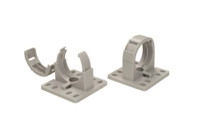 Hellermann CTCC-IWS50-MB65-PA66/6HIRHSGY IWS-Wellrohrhalter NW50 grau 169-22003 (Inhalt 20 Stück)