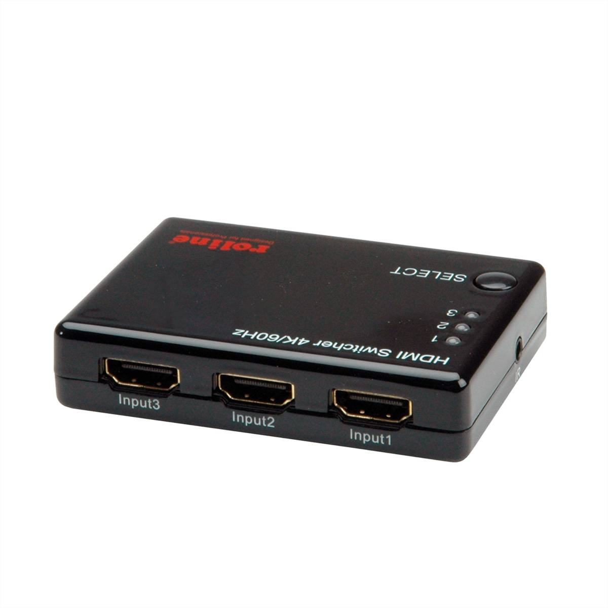 ROLINE 4K HDMI Switch, 3-fach Splitter und Selektoren HDMI-Video-Switch