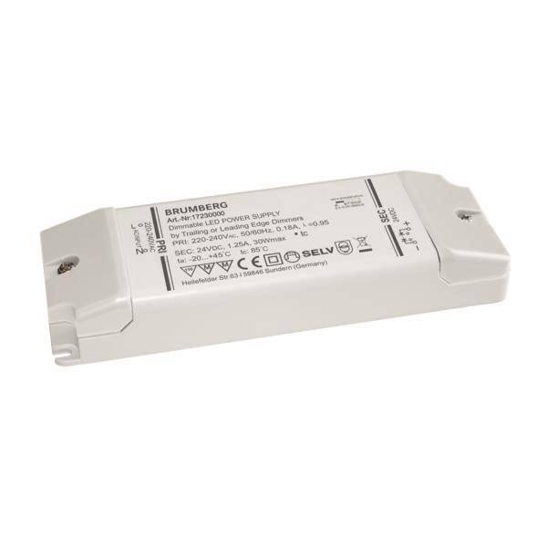 BRUM LED-NetzgerÃ¤t 24V 30W IP20 17230000 5-30W dimmbar Phasenabsch. 145x50x22mm Innenleuchten