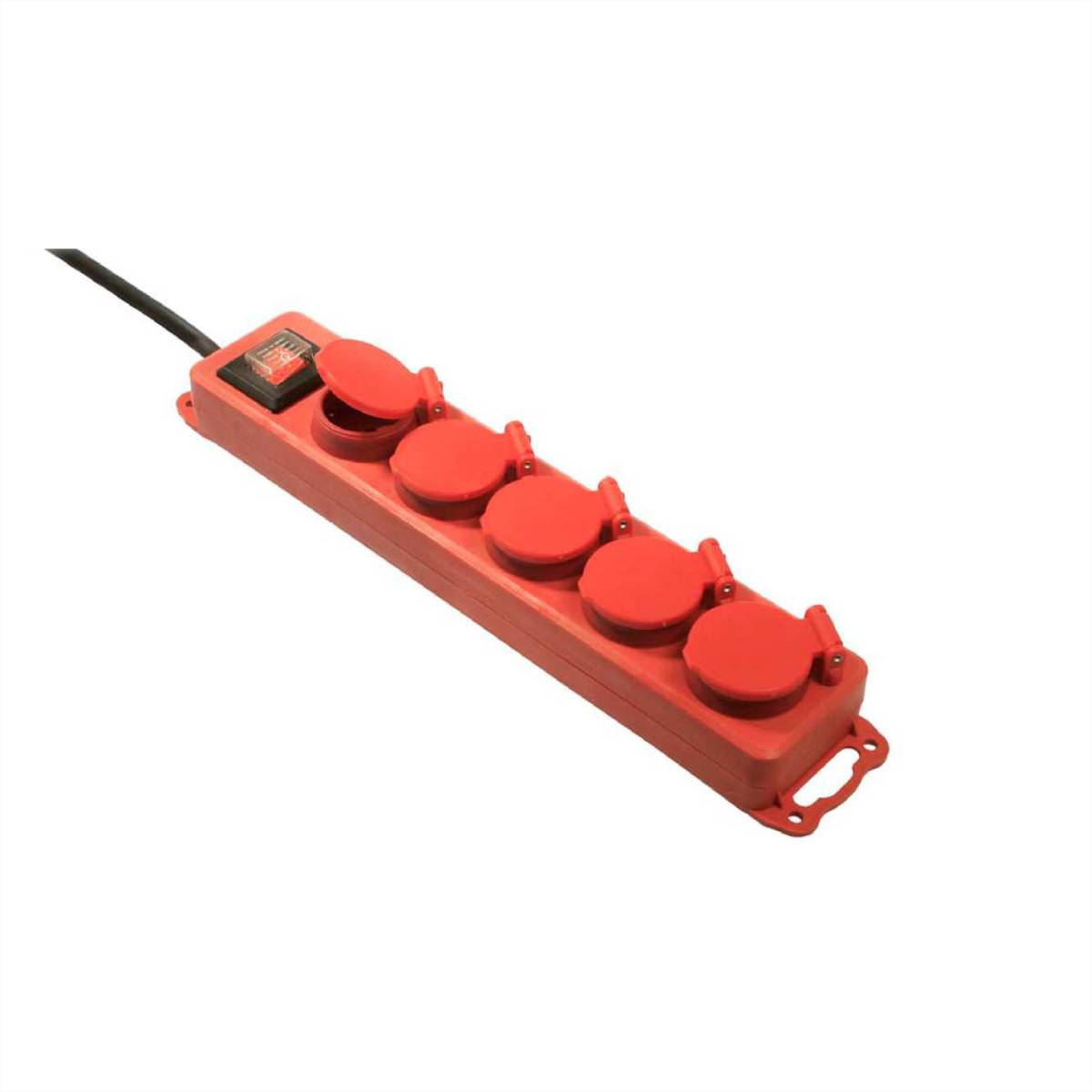 BACHMANN Verteilersteckdose 5x CEE7/3, IP44, 4,5m Steckdosenleisten Stromverteiler