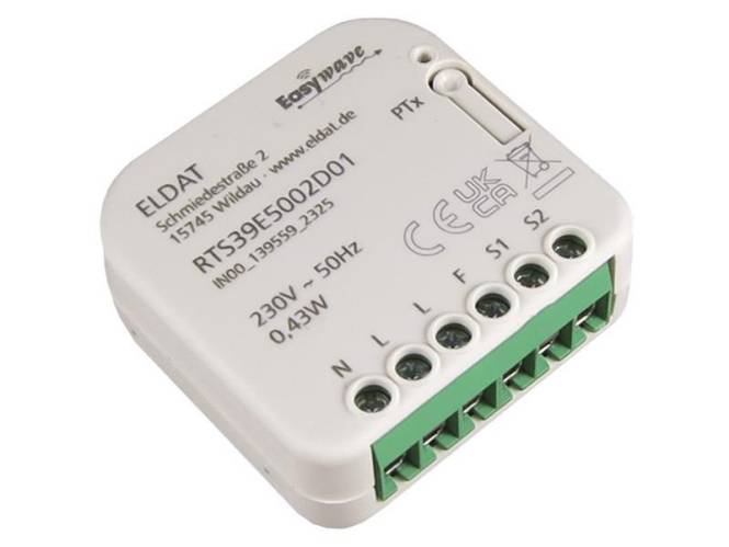 ELDAT UP Sender Easywave RTS39E5002D01-K 868,30MHz 230V Install.Baumaterial Schaltermat/Geb.Steu