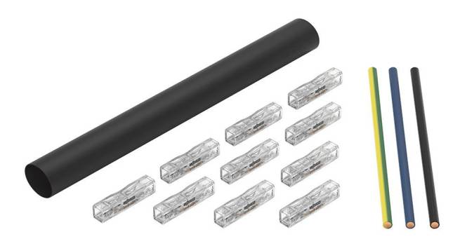 WAGO 207-5485/316-000 Leitungsreparatur- Set m.Kleber f.8-24mm Install.Baumaterial Schutzschläuche
