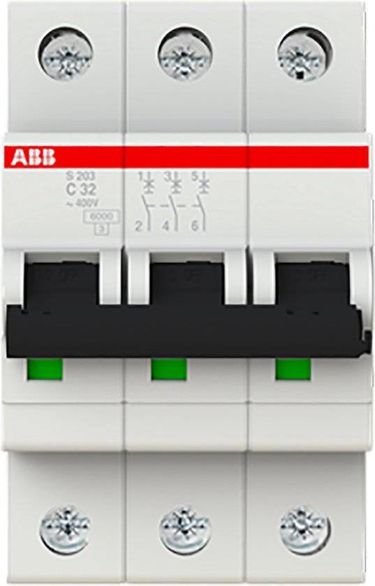 ABB Compact Automat S203-C20 62 3-polig GH S203 0001 R0204 Install.Baumaterial ZÃ¤hlerschr./Verteilg
