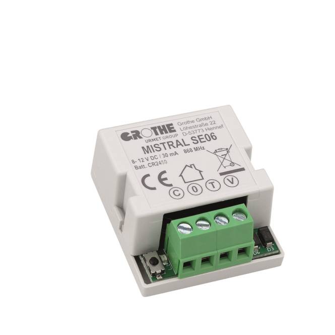 Ein kleines elektronisches Gerät mit der Bezeichnung „GROHE Load Unit