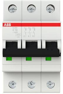 ABB Compact Automat S203-C10 62 3-polig GH S203 0001 R0104 Install.Baumaterial ZÃ¤hlerschr./Verteilg
