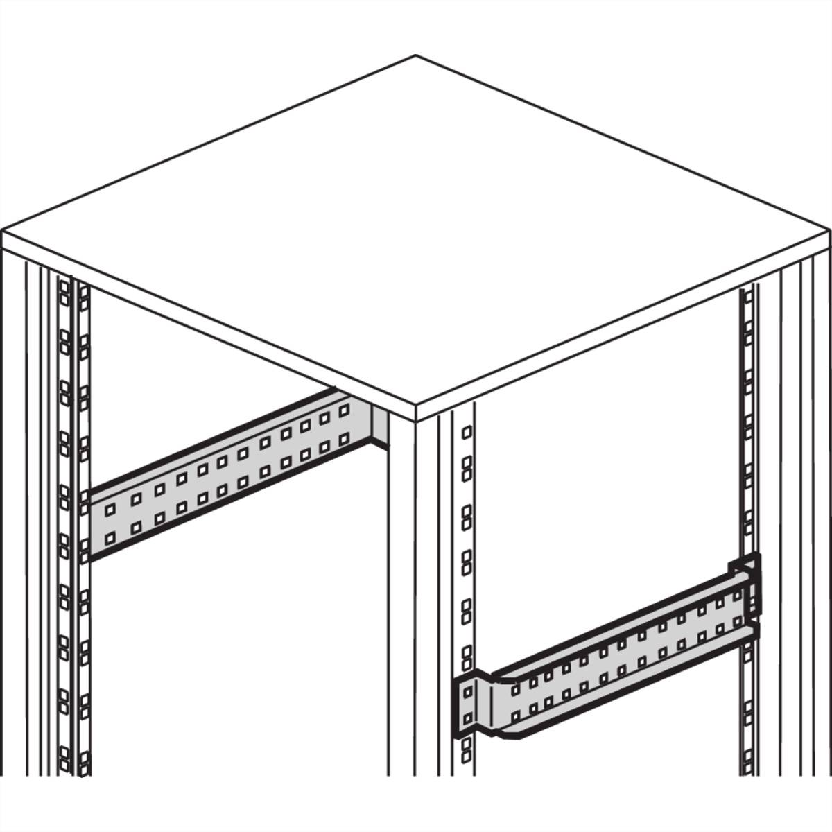 SCHROFF Tiefenstrebe fÃ¼r 19-eurorack - TIEFENSTREBEN SET 600T 19(2) 19 SchrÃ¤nke &amp, Eurorack
