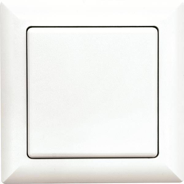 Weiße quadratische Lichtschalter auf neutralem Hintergrund, zur Wandmontage ausgelegt.