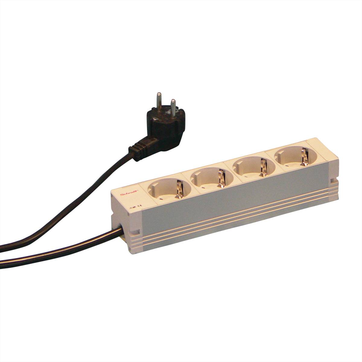 SCHROFF 10-Steckdosenleiste, 4x Schutzkontakt Deutschland Steckdosenleisten 10 Steckdosenleiste