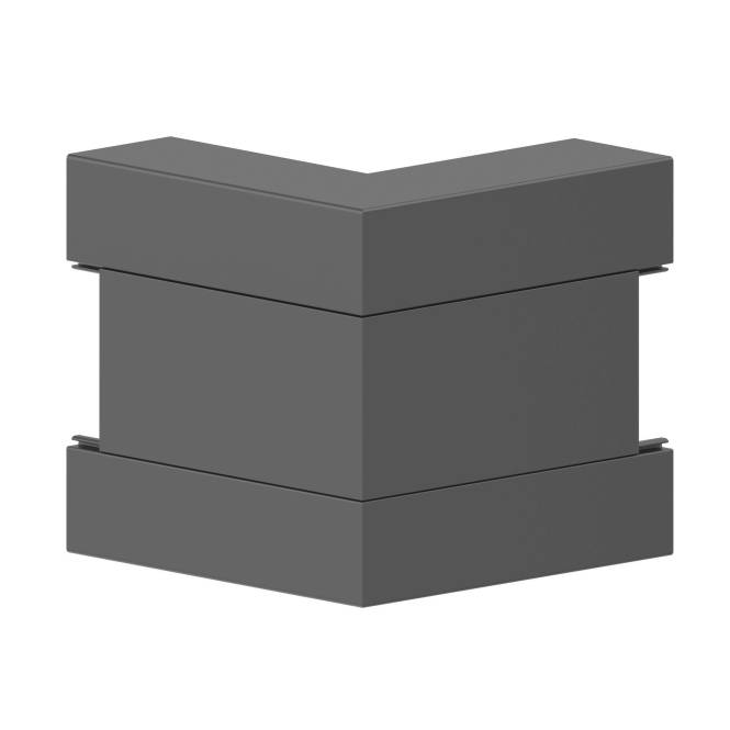 GGK Außeneck BR 60x170/80-9005, PVC Gehrungsformteil, schwarz Install.Baumaterial