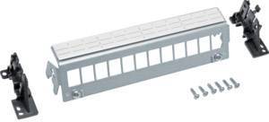 Hager Patch-Panel univers 12fach FZ12MK Keystone o.Module f.Hutschiene/geschr. Install.Baumaterial