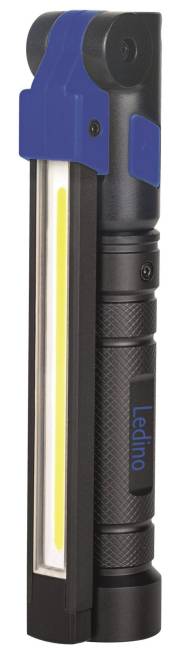 Ledino Akku-Handleuchte Lehen 2,6Ah IP54 7W 3 Lichtquellen, klappbar, USB-Lade. Techn.Licht/Wohnraum