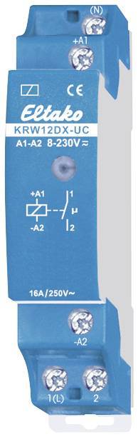 Eltako Koppelrelais 1S KRW12DX-UC potenzialfrei 16A/250VAC 22100800 Install.Baumaterial