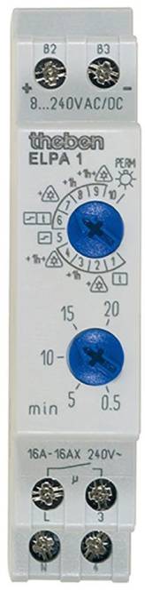 Eine Nahaufnahme eines Timer- oder Wählmechanismus mit blauen Drehreglern, nummerierten Einstellungen von 1 bis 5 und zusätzlichen Symbolen.