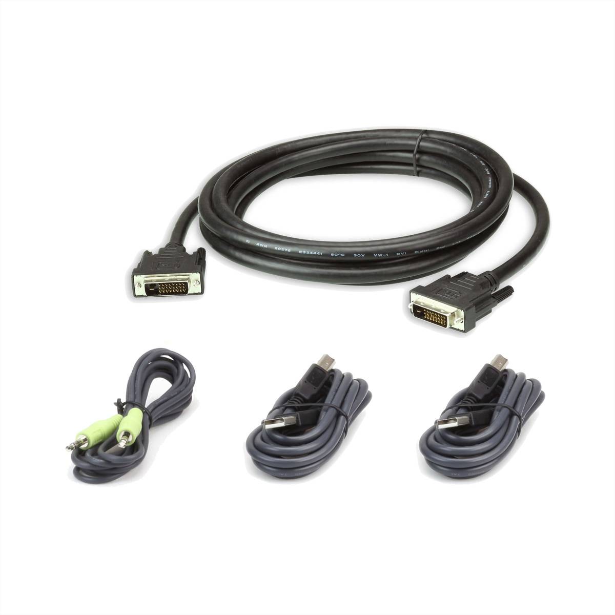 ATEN 2L-7D03UDX4 USB DVI-D Dual Link Secure KVM Kabel Set Adapter- / Konverterkabel