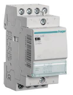 Hager InstallationsschÃ¼tz 25A ESC426 4Ã–ffner 230V Install.Baumaterial ZÃ¤hlerschr./Verteilg