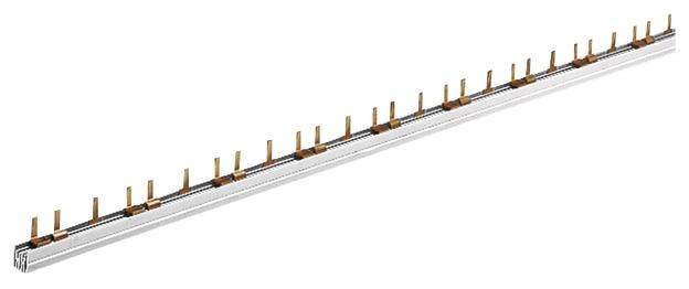 Hager Phasenschiene 3polig KB309N m.Stiftanschluss 10qmm 63A 39 Module Install.Baumaterial