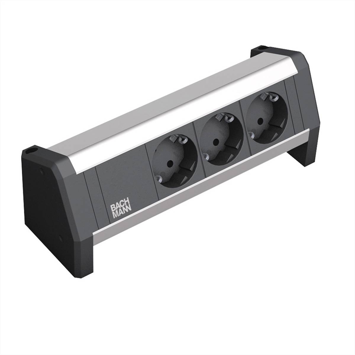 BACHMANN Desk Steckdosenleiste 3x Schutzkontakt Steckdosenleisten Aufbau-Anschlussfelder DESK 1