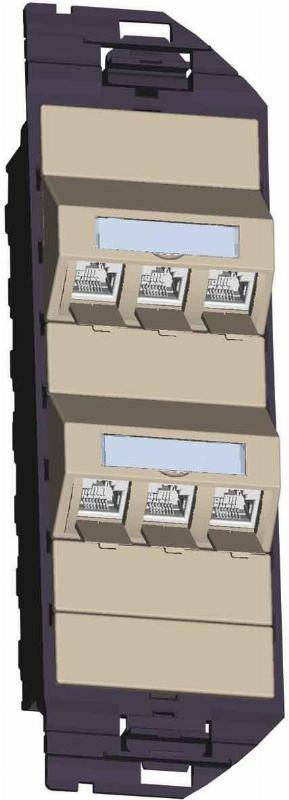 Metz E-DAT Subway 6x8(8) 1309310601-E GB3 Cat6 RAL 1013 Install.Baumaterial Netzw.Telekomm