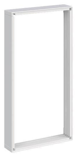 Ein einfacher, leerer Bilderrahmen mit weißem Rand und weißem Hintergrund.