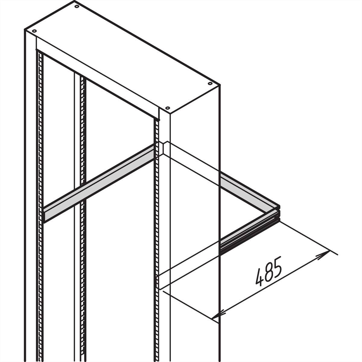 SCHROFF Kabelabfangschiene - KABELABFANGSCHIENE 483L 19 Schränke &amp, Ausbauteile Laborgestell
