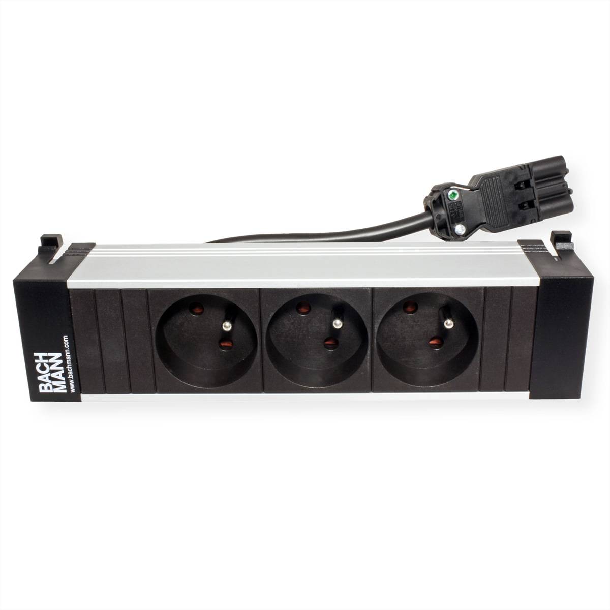 BACHMANN Power Frame 3x UTE (Frankreich) kurz Steckdosenleisten Einbau-Anschlussfelder POWER FRAME