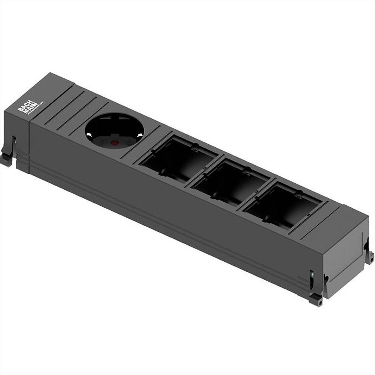 BACHMANN POWER FRAME Medium 1x Schutzkontakt 3x ABD, Kunststoff Steckdosenleisten