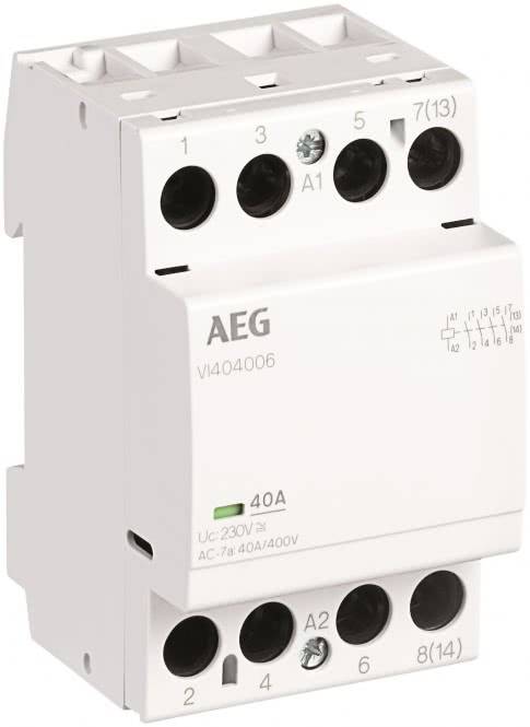 AEG Installationsschütz VI404006 230V 40A 4S/0Ö 115464 Install.Baumaterial Zählerschr./Verteilg