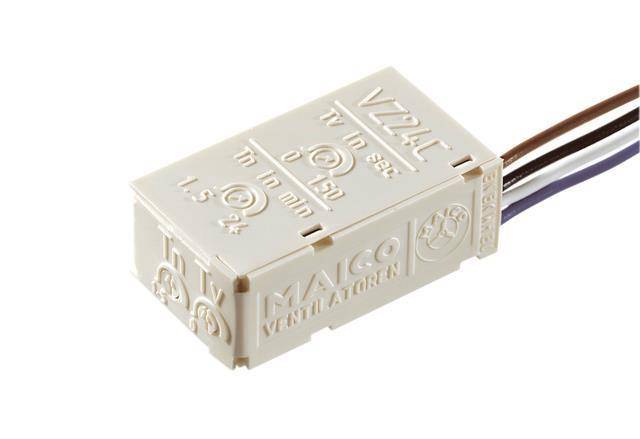 MAICO Verzögerungs-Zeitschalter VZ24C Einsch-Verz-:0-150Sek.Nachl:1,5-24Min Install.Baumaterial