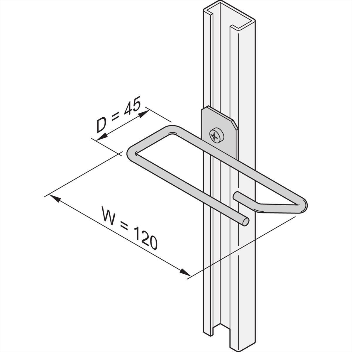 SCHROFF Kabelöse für C-Profil - KABELOESE F. C-PROFIL 45X120 19 Schränke &amp, Ausbauteile