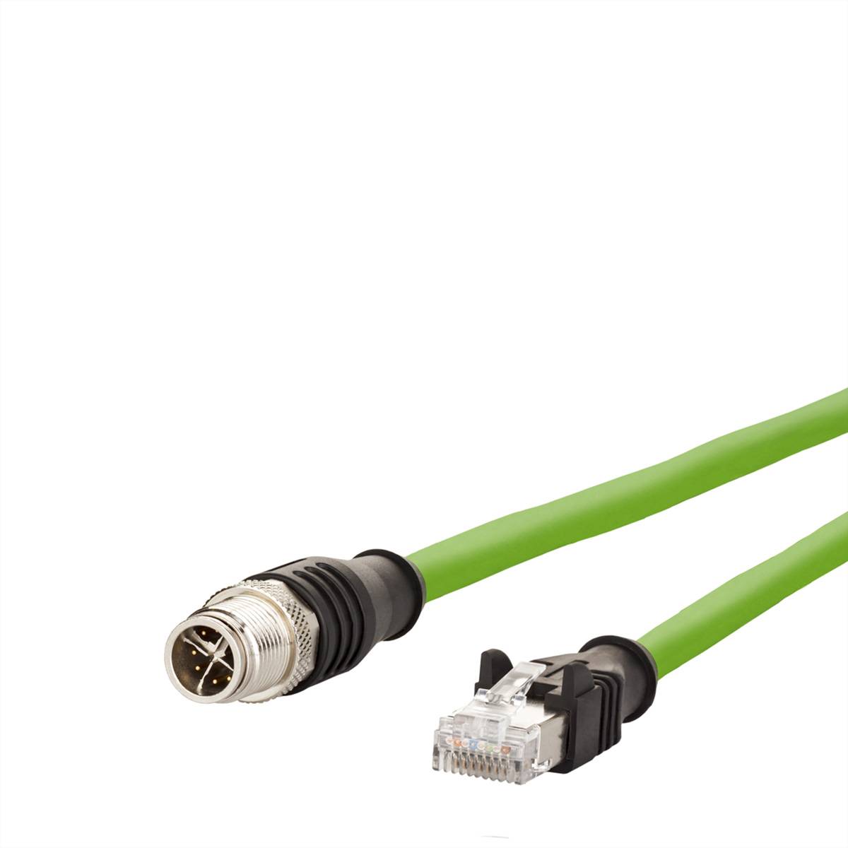 METZ CONNECT Verbindungsleitung M12 ST-RJ45 ST, 8-pol X-kodiert, gerade-gerade, 10 m Industrial