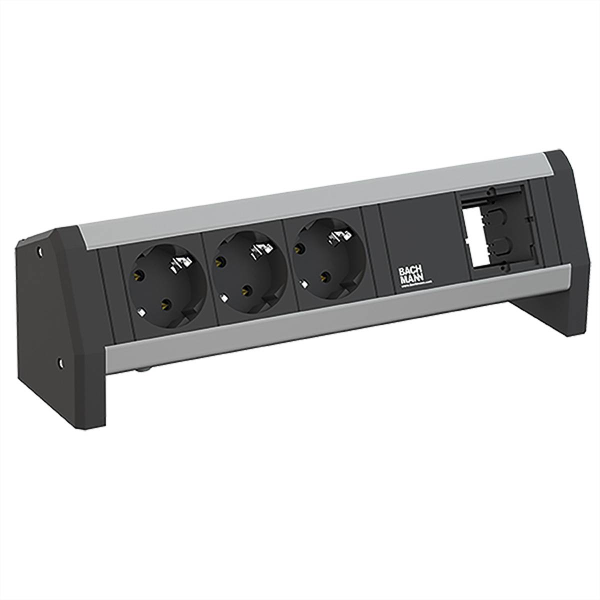 BACHMANN DESK 3xCEE7/3 1xCM Steckdosenleisten Aufbau-Anschlussfelder 1