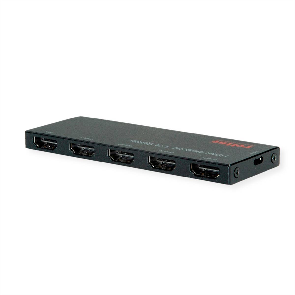 ROLINE HDMI Video-Splitter, Ultra Slim, 4fach Splitter und Selektoren HDMI-Video-Splitter
