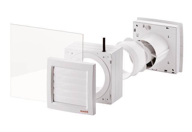 Maico Fenstereinbausatz FE 100/1 AP mit selbstt.Klappe 0093.0499 Install.Baumaterial