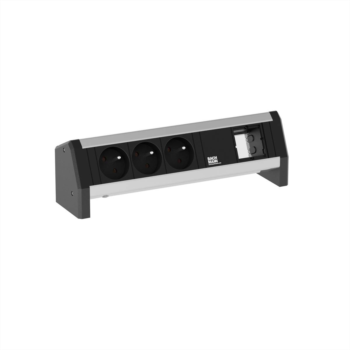 BACHMANN DESK 3xUTE 1xCM GST18 Steckdosenleisten Aufbau-Anschlussfelder 1