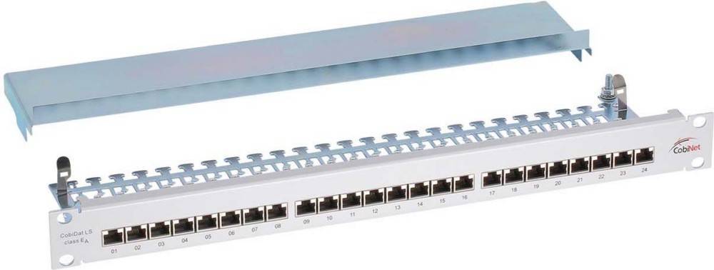 CobiNet 114939 RJ45-Verteilerfeld LS IPS 500 Kl.EA PL 19z 24x1HE RAL7035 Install.Baumaterial