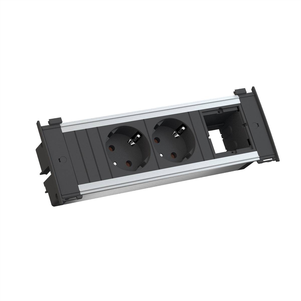 BACHMANN KAPSA Small 2x Schutzkontakt 1x ABD, GST18-Stecker Steckdosenleisten Einbau-Anschlussfelder